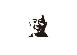 シルエット風の顔写真加工