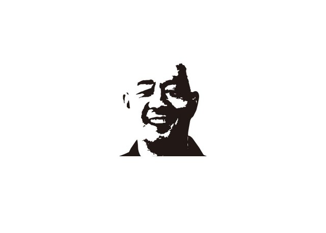 シルエット風の顔写真加工