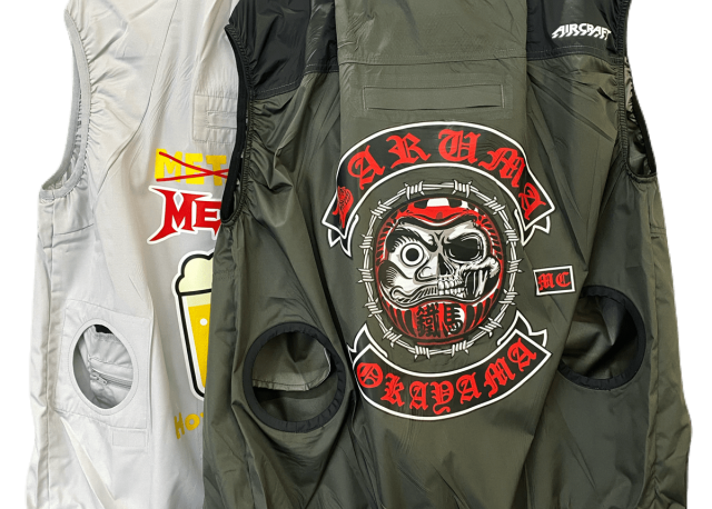 空調服　転写プリント