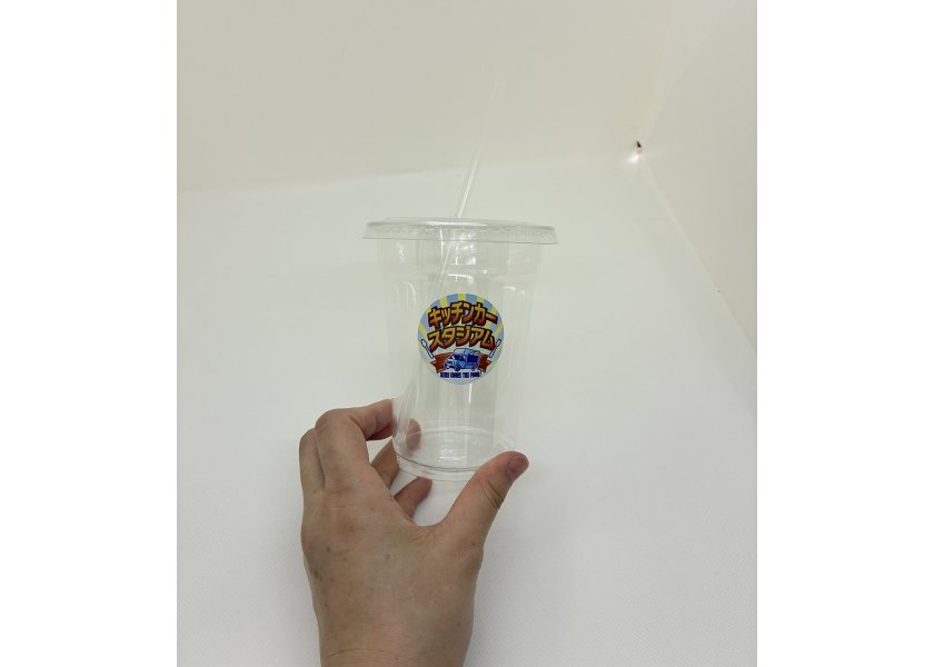 【キッチンカースタジアム】カップ・テイクアウト容器用シールを制作させて頂きました！
